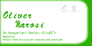 oliver marosi business card